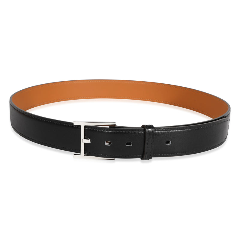 Hermès Noir Box & Gold Chamonix James 32 Belt 90 fv