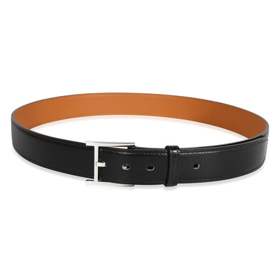Hermès Noir Box & Gold Chamonix James 32 Belt 90 fv