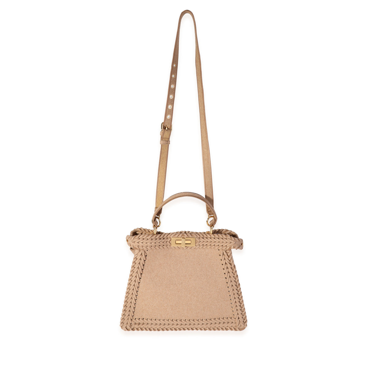 Beige Flannel Medium Peekaboo ISeeU Bag