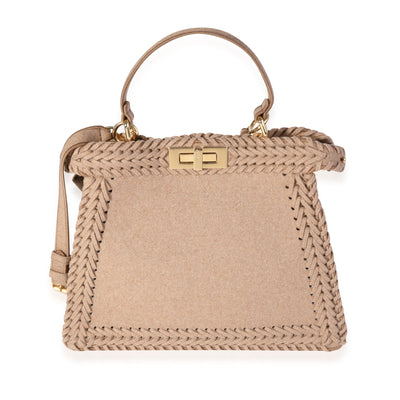 Beige Flannel Medium Peekaboo ISeeU Bag