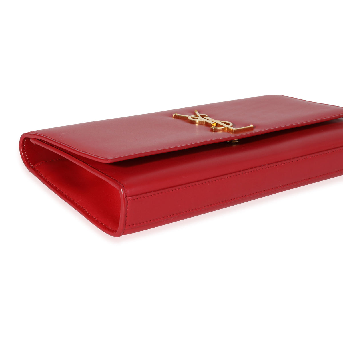 Red Smooth Calfskin Cassandre Clutch