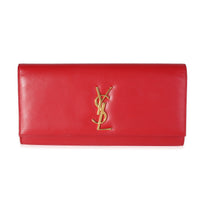 Red Smooth Calfskin Cassandre Clutch