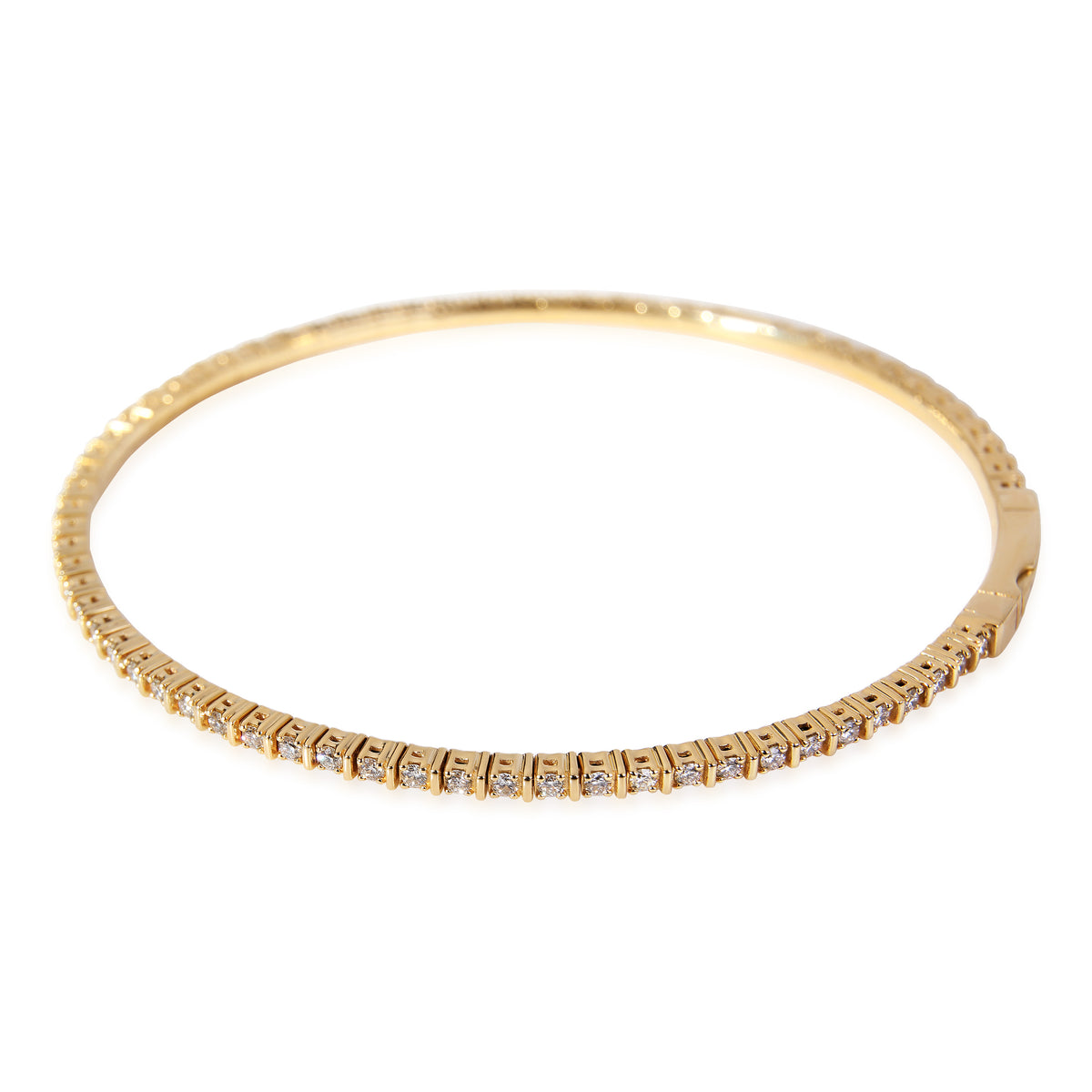 Diamond Flexible Bangle in 18k Yellow Gold (1 CTW)