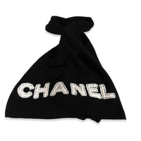 Black & White Logo Cashmere Scarf