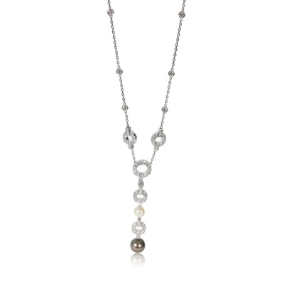 Himalia Pearl & Diamond Necklace (White Gold)