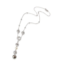 Himalia Pearl Diamond Necklace in 18k White Gold 2.5 CTW