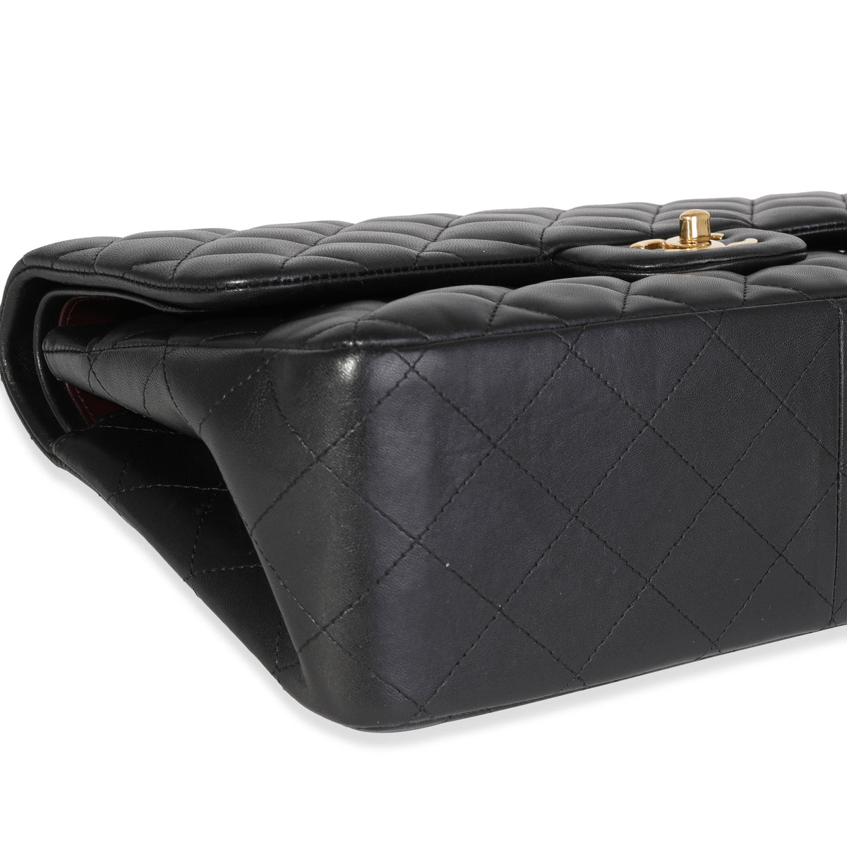 Black Quilted Lambskin Jumbo Classic Double Flap Bag