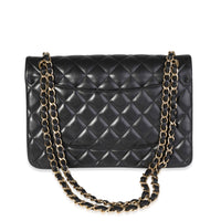 Black Quilted Lambskin Jumbo Classic Double Flap Bag