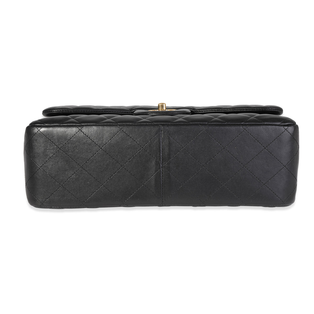 Black Quilted Lambskin Jumbo Classic Double Flap Bag