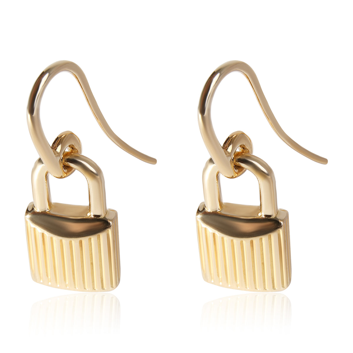 Padlock Earrings in 18k Yellow Gold