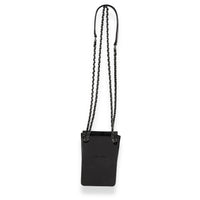 Black Patent Leather CC O-Phone Holder Crossbody