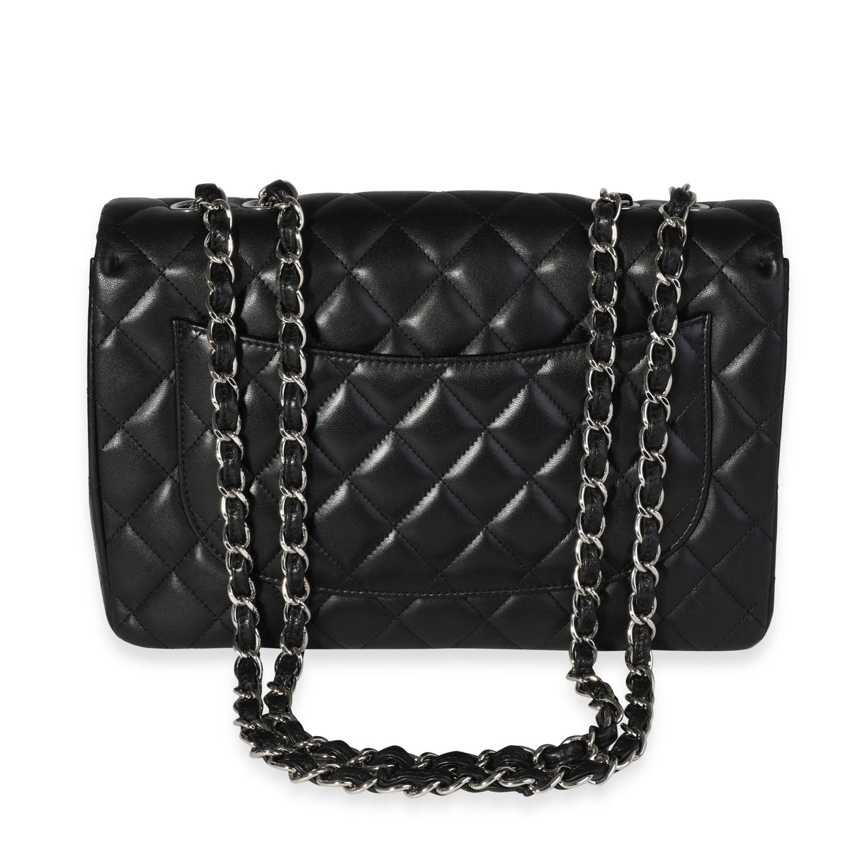 Black Quilted Lambskin Jumbo Classic Single Flap Bag