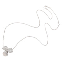 Paper Flowers Single Station Necklace in Platinum 0.33 ctw