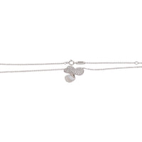 Paper Flowers Single Station Necklace in Platinum 0.33 ctw