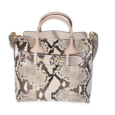 Burberry Natural Python & Pale Drift Leather Small Belt Bag Handbag fv