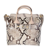 Burberry Natural Python & Pale Drift Leather Small Belt Bag Handbag fv