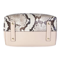 Burberry Natural Python & Pale Drift Leather Small Belt Bag Handbag stamp