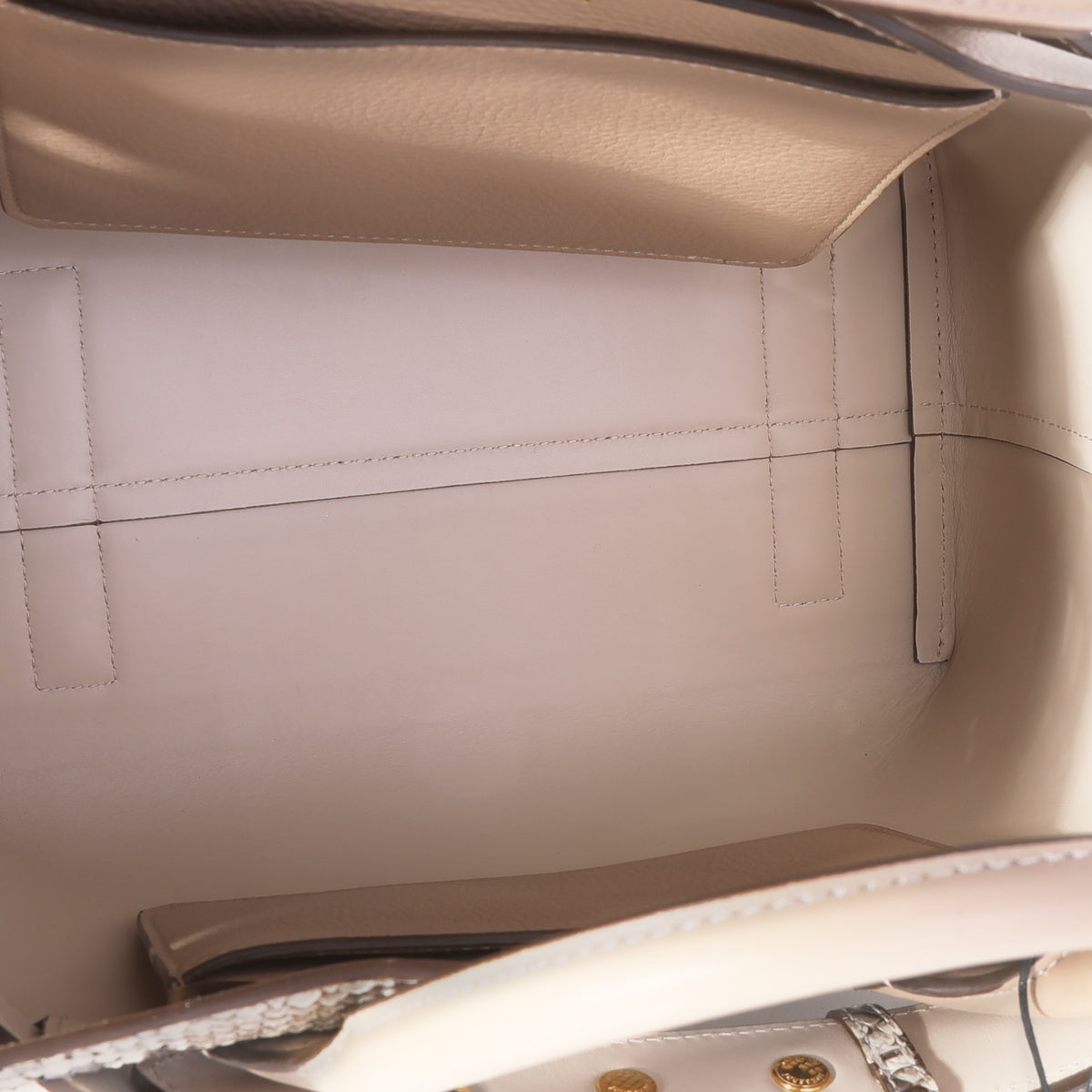 Natural Python & Pale Drift Leather Small Belt Bag