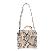 Natural Python & Pale Drift Leather Small Belt Bag