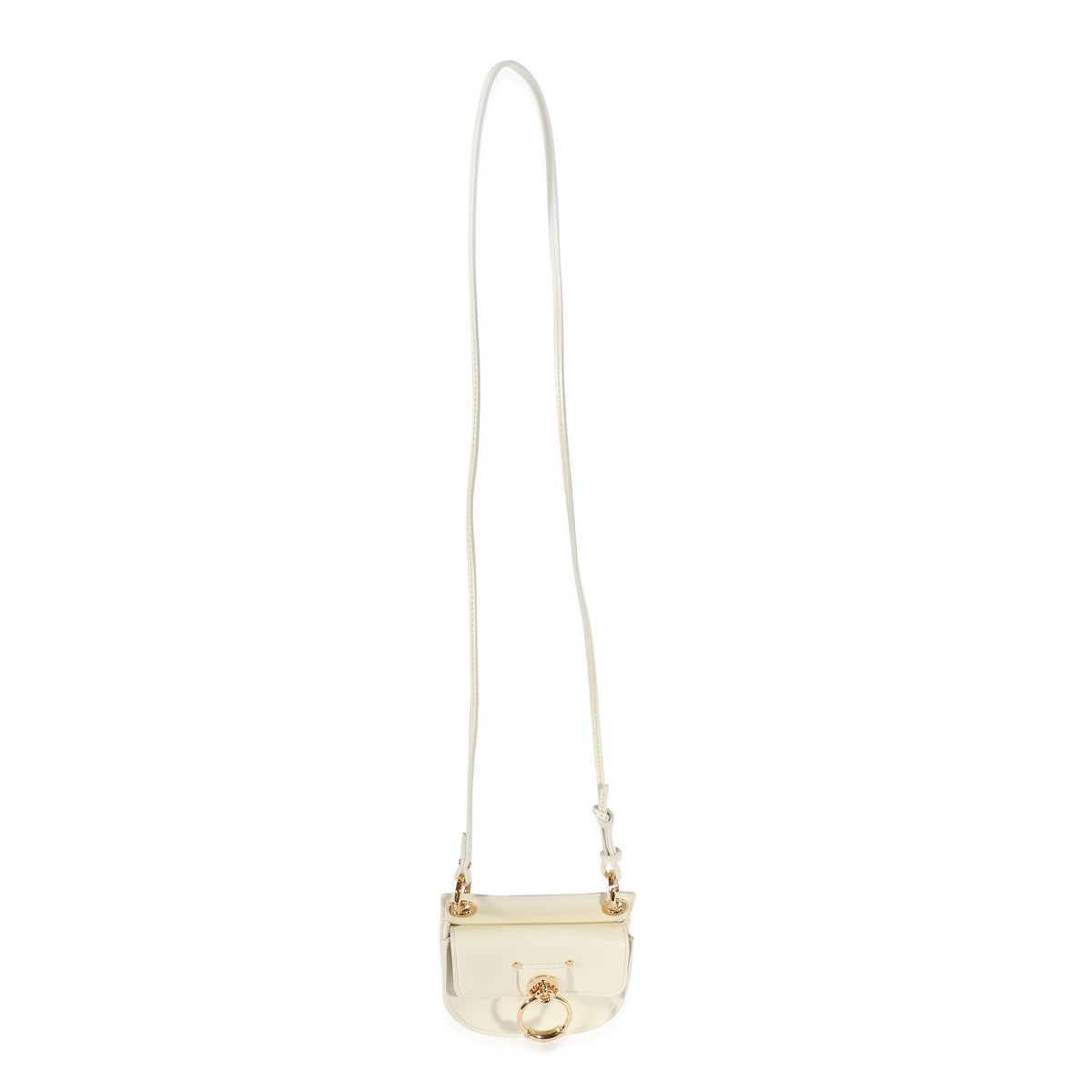 Chloe Natural White Leather The Mini Flat Pouch