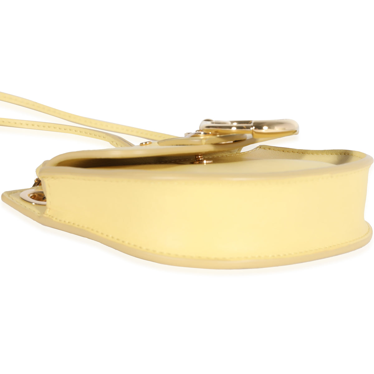 Chloé Yellow Leather The Mini Flat Pouch Handbag clasp