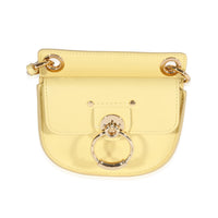 Chloé Yellow Leather The Mini Flat Pouch Handbag fv