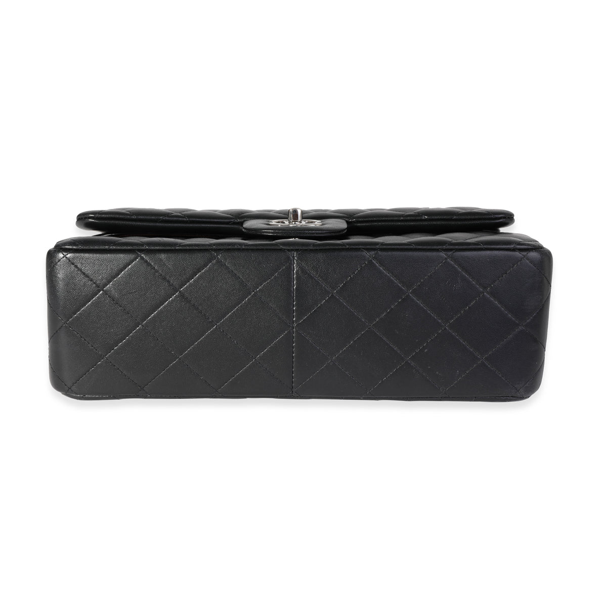 Black Quilted Lambskin Jumbo Classic Double Flap Bag