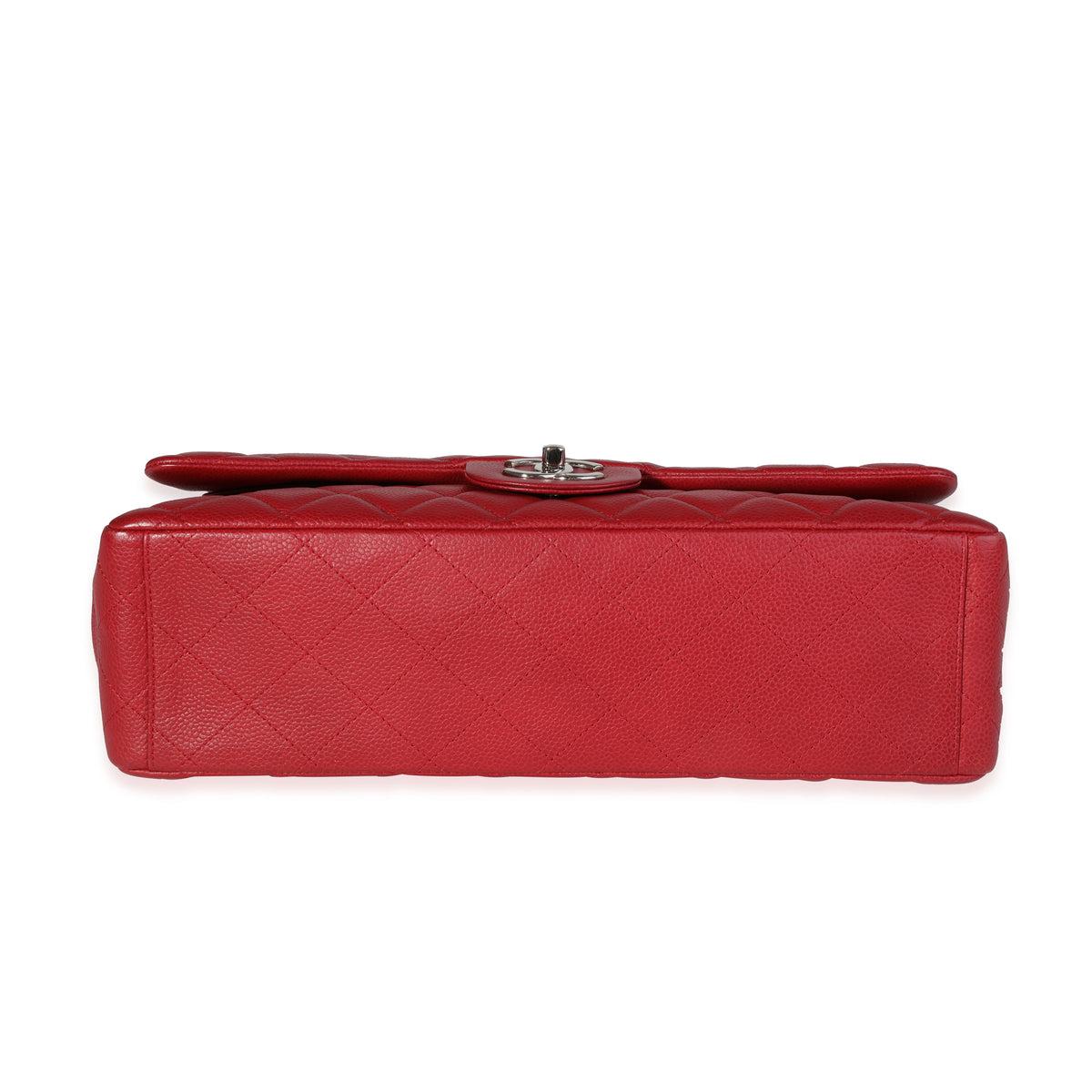 Red Quilted Caviar Maxi Classic Double Flap Bag