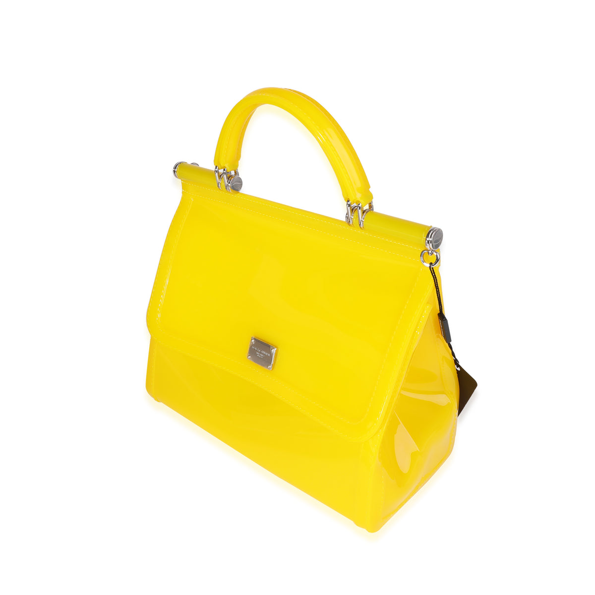 Yellow PVC Miss Sicily Jelly Top Handle Bag