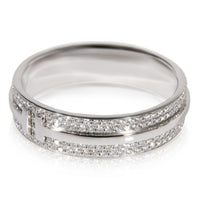 Tiffany & Co. Tiffany T Wide Diamond Ring in 18k White Gold 0.57 CTW sv