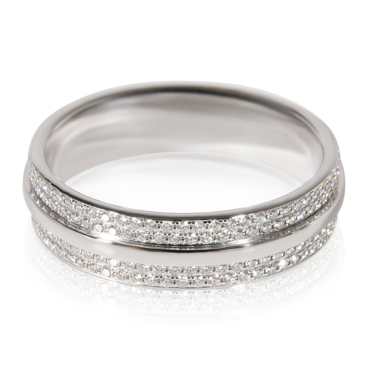 Tiffany & Co. Tiffany T Wide Diamond Ring in 18k White Gold 0.57 CTW pv