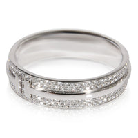 Tiffany T Wide Diamond Ring in 18k White Gold 0.57 CTW