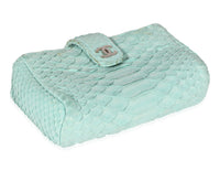 Mint Python Mini Phone Holder Clutch