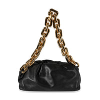 Black Calfskin Chain Pouch