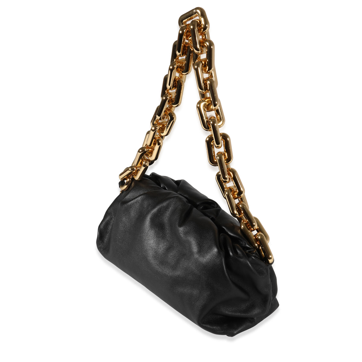 Black Calfskin Chain Pouch