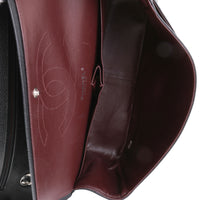 Black Quilted Caviar Jumbo Classic Double Flap Handbag