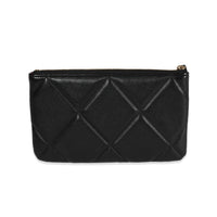 Black Lambskin Quilted Chanel 19 O Case