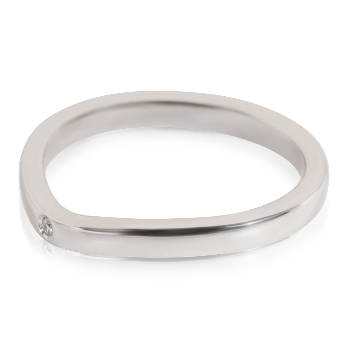 Ballerine Curved Wedding Band (Platinum)