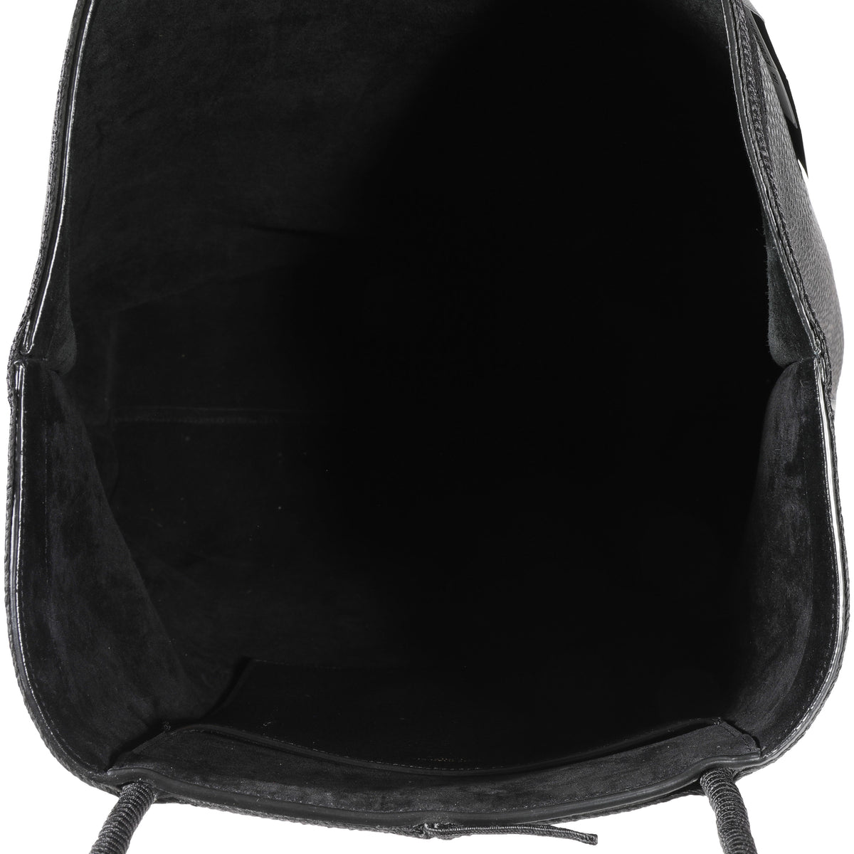 Saint Laurent Black Grained Leather Passamaneria Patti Tote Handbag av