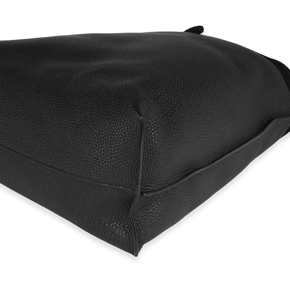 Saint Laurent Black Grained Leather Passamaneria Patti Tote Handbag clasp