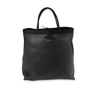 Saint Laurent Black Grained Leather Passamaneria Patti Tote Handbag fv