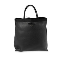 Saint Laurent Black Grained Leather Passamaneria Patti Tote Handbag fv