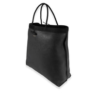 Saint Laurent Black Grained Leather Passamaneria Patti Tote Handbag sv