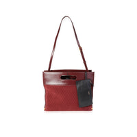 Rouge Suede & Leather All-Over Monogram Tote