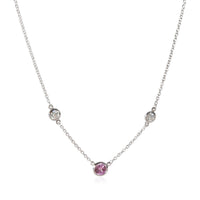 Tiffany & Co. Elsa Peretti Pink Sapphire & Diamonds Color by the Yard Necklace