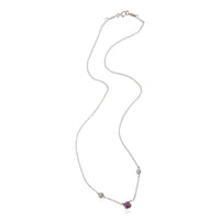 Tiffany & Co. Elsa Peretti Pink Sapphire & Diamonds Color by the Yard Necklace