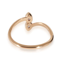 Pink Pear Shaped Diamonds Mirror Ring in 18K Rose Gold, 0.16 Ctw