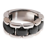 Vintage Lorenz Baumer Ultra Ring in 18K White Gold & Black Ceramic