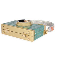 Green Embossed Gold Resin Camera Case Bag