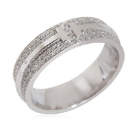 Tiffany T Wide Pave Diamond Ring in 18K White Gold  0.63 Ctw